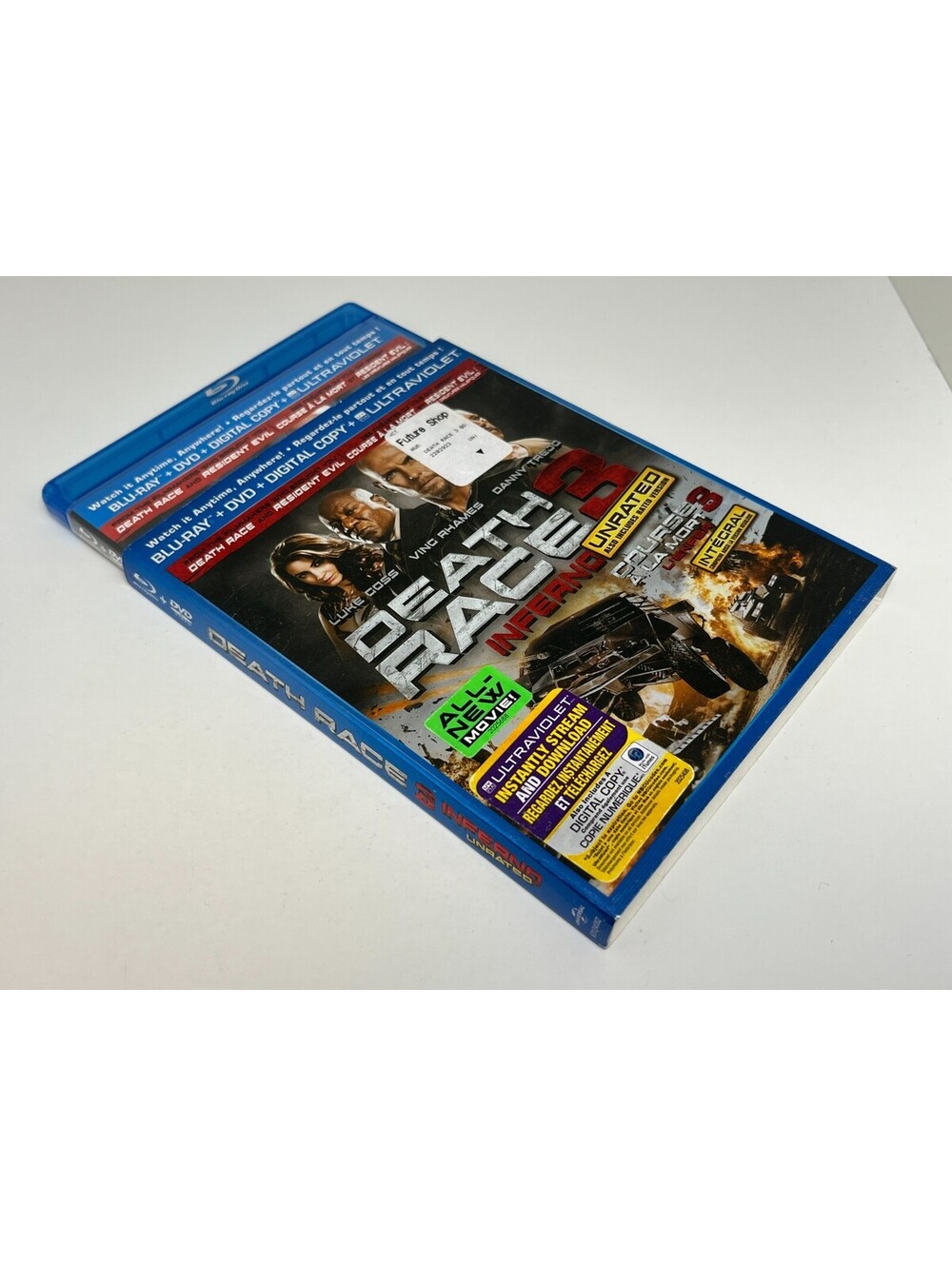 Death Race 3 Inferno Unrated Blu-Ray DVD Digital UV Code Luke Goss 2013